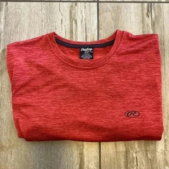 Mens  Medium Red Rawlings Workout Shirt - Picture 2 of 8